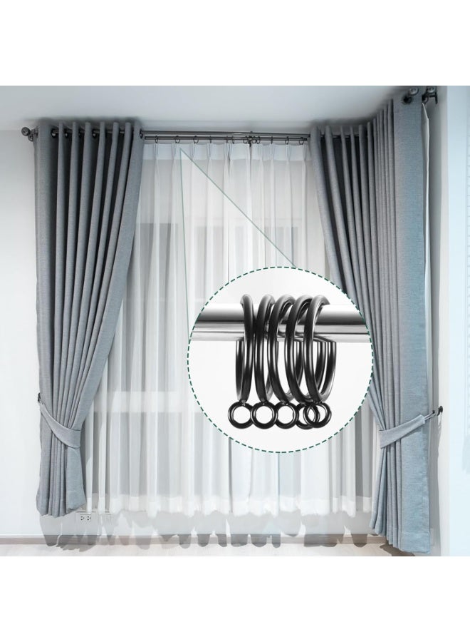 50 Pack Metal Curtain Rings - 38mm Black Pole Rings for 35mm Curtain Poles, Drapery Sliding Eyelet Hanging Rings, Shower - Image 4